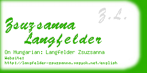 zsuzsanna langfelder business card